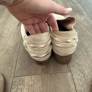 Women's Cream Braided Slip-On Shoes